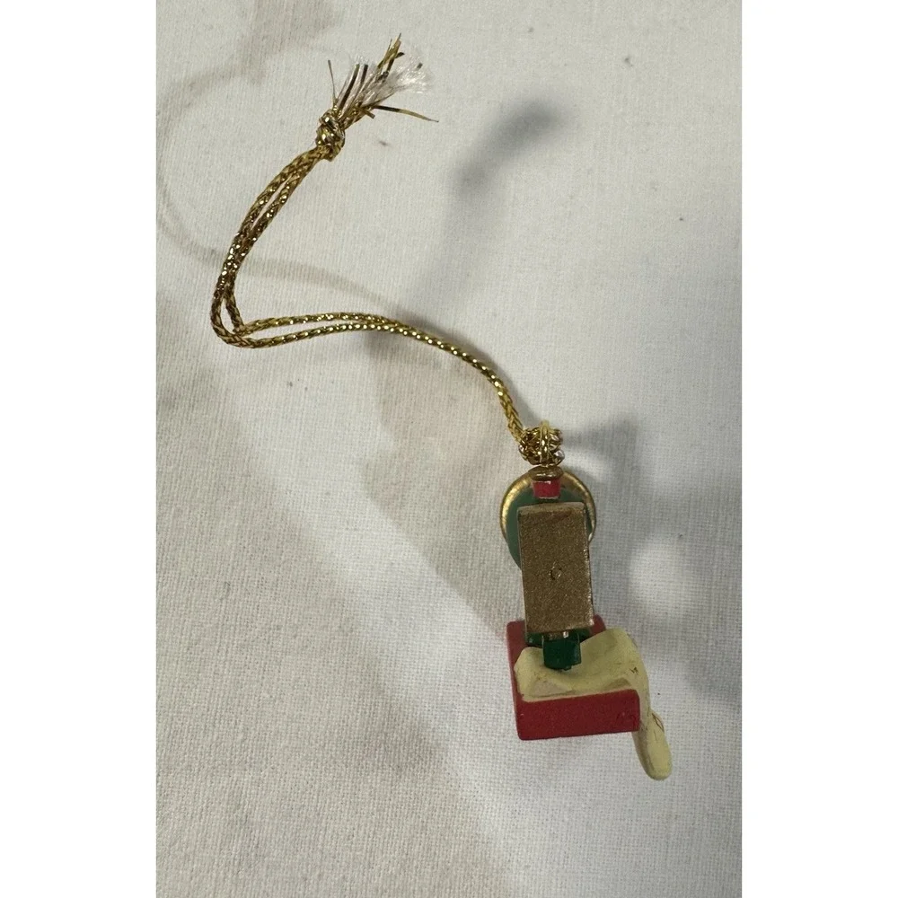 Small Merry Christmas Tree Ornament or Charm Sewing Machine - 1